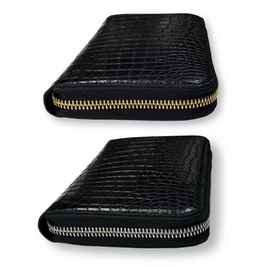 スモールクロコダイルマット無双ラウンドファスナー長財布マキシマム