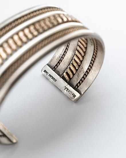 Indian Jewelry】Navajo『Tahe』12K Gold Filled Wide Bangle