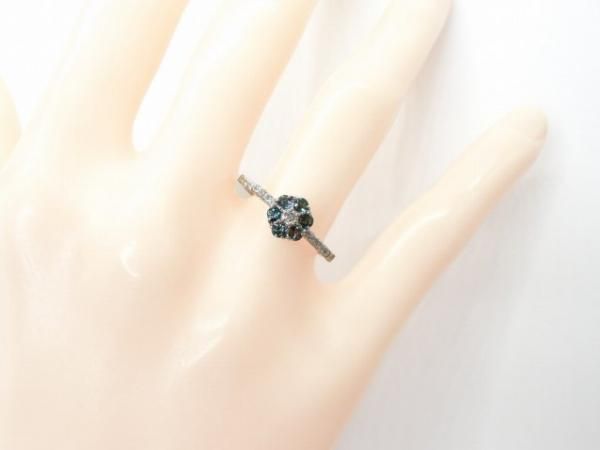 アレキサンドライト フラワーモチーフダイヤモンドリング AX 0.27ct D