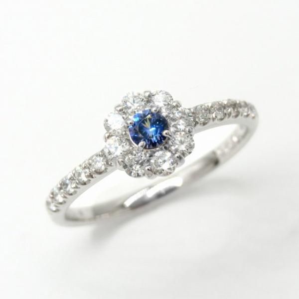 ベニトアイト ダイヤモンドリング BI 0.098ct D 0.30ct Pt950 JGGC鑑別書付