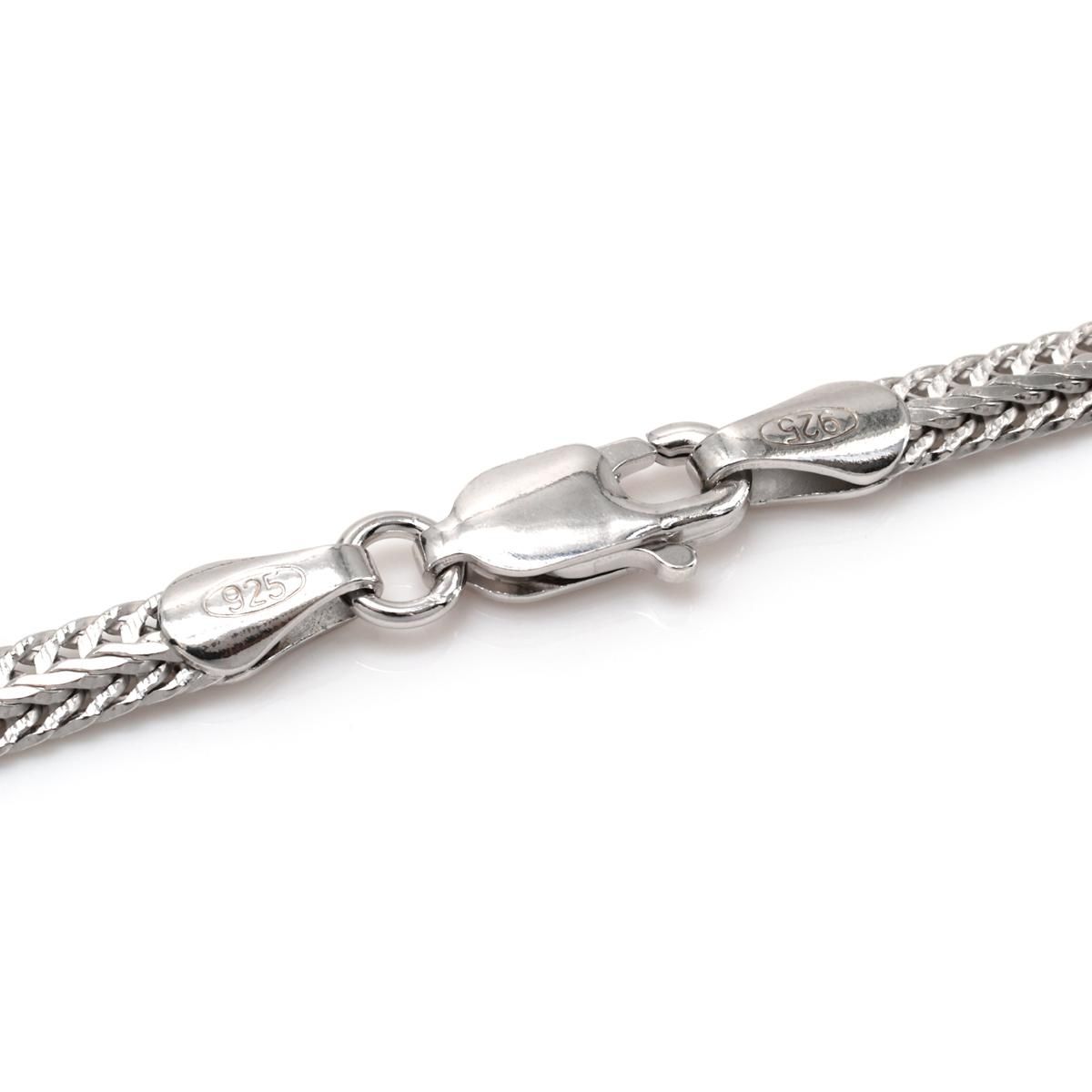 シルバー フォックステールネックレス 幅3mm 40cm-60cm 180KNF5