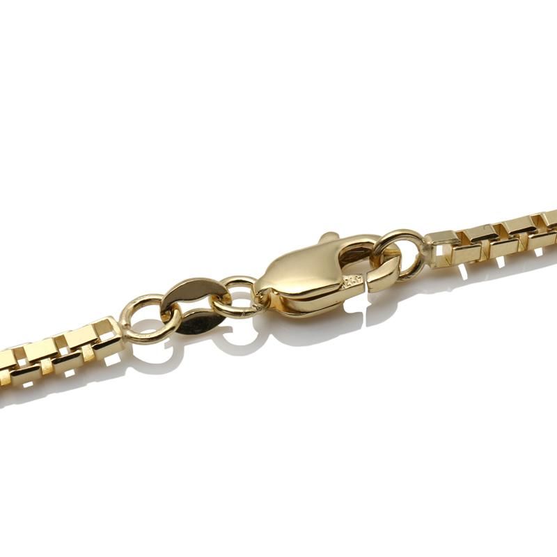 10K イエローゴールド ボックスネックレス 幅2mm 50cm-60cm KKP4558