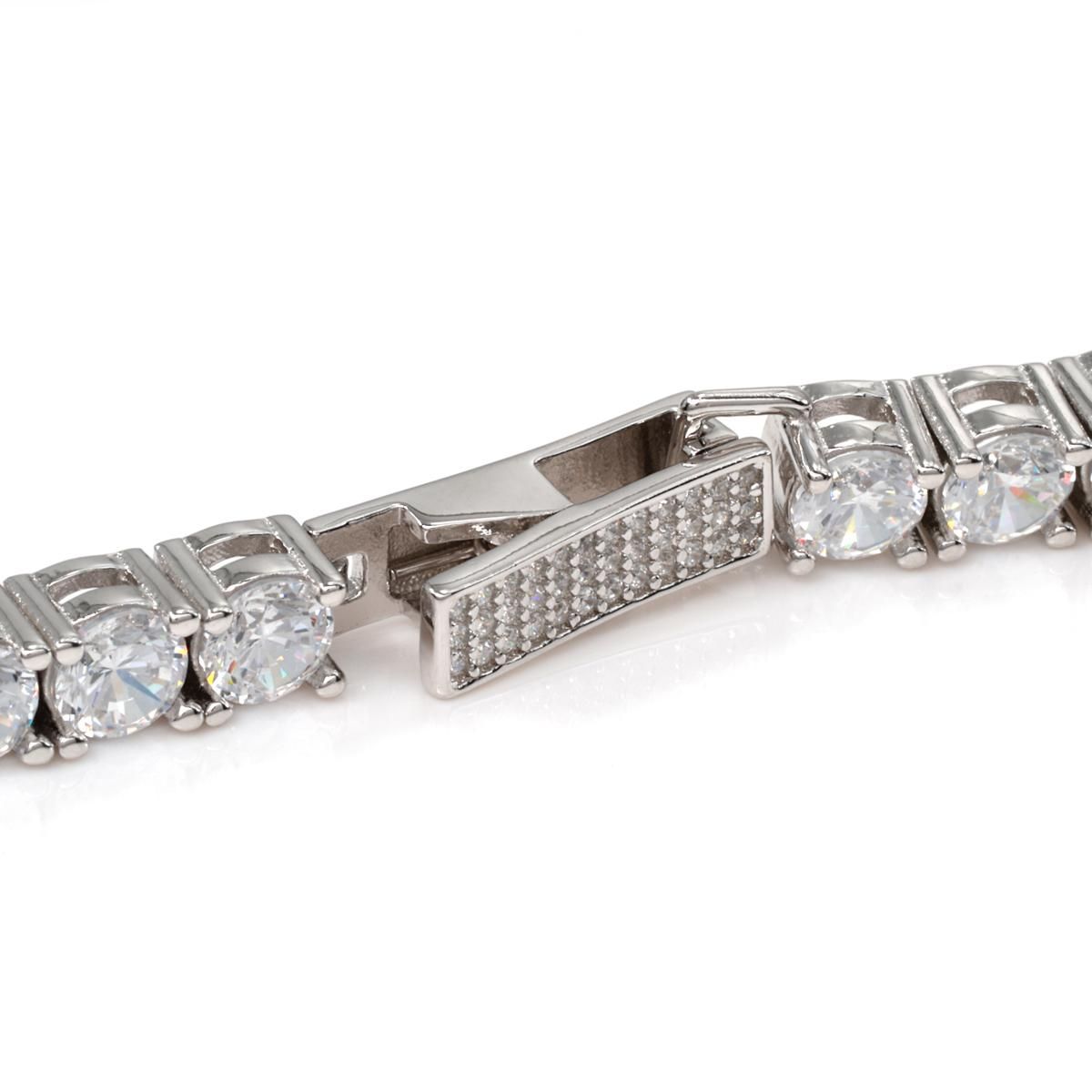 シルバー テニスブレスレット 幅4mm 18cm-20cm AHBL-D042-4MM