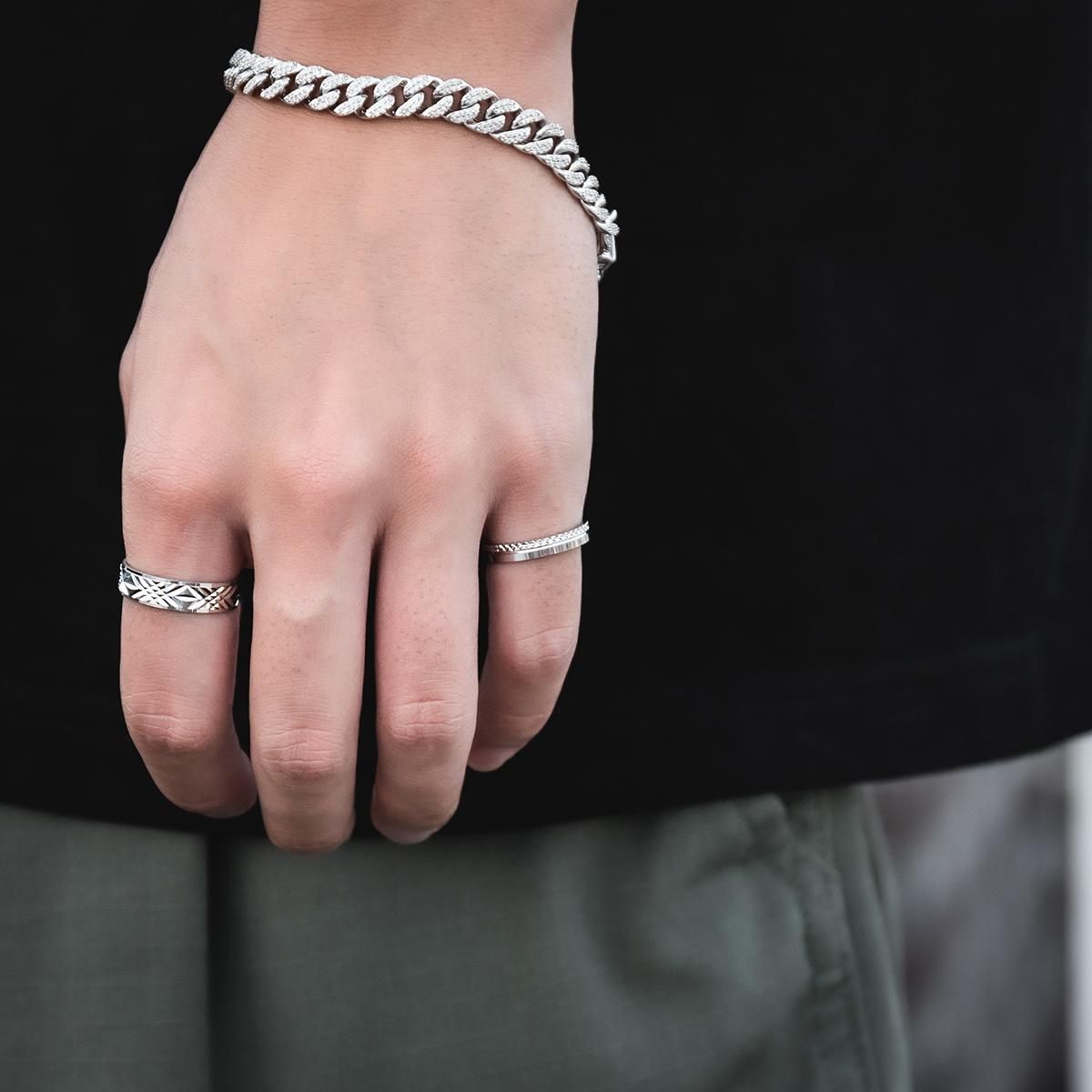 10K ホワイトゴールド リング 7号-21号 DH154-30W - AVALANCHE