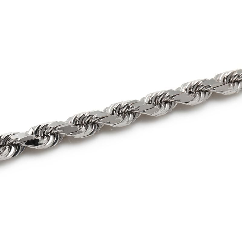 10K ホワイトゴールド ロープネックレス 幅4.5mm 50cm-60cm 定価