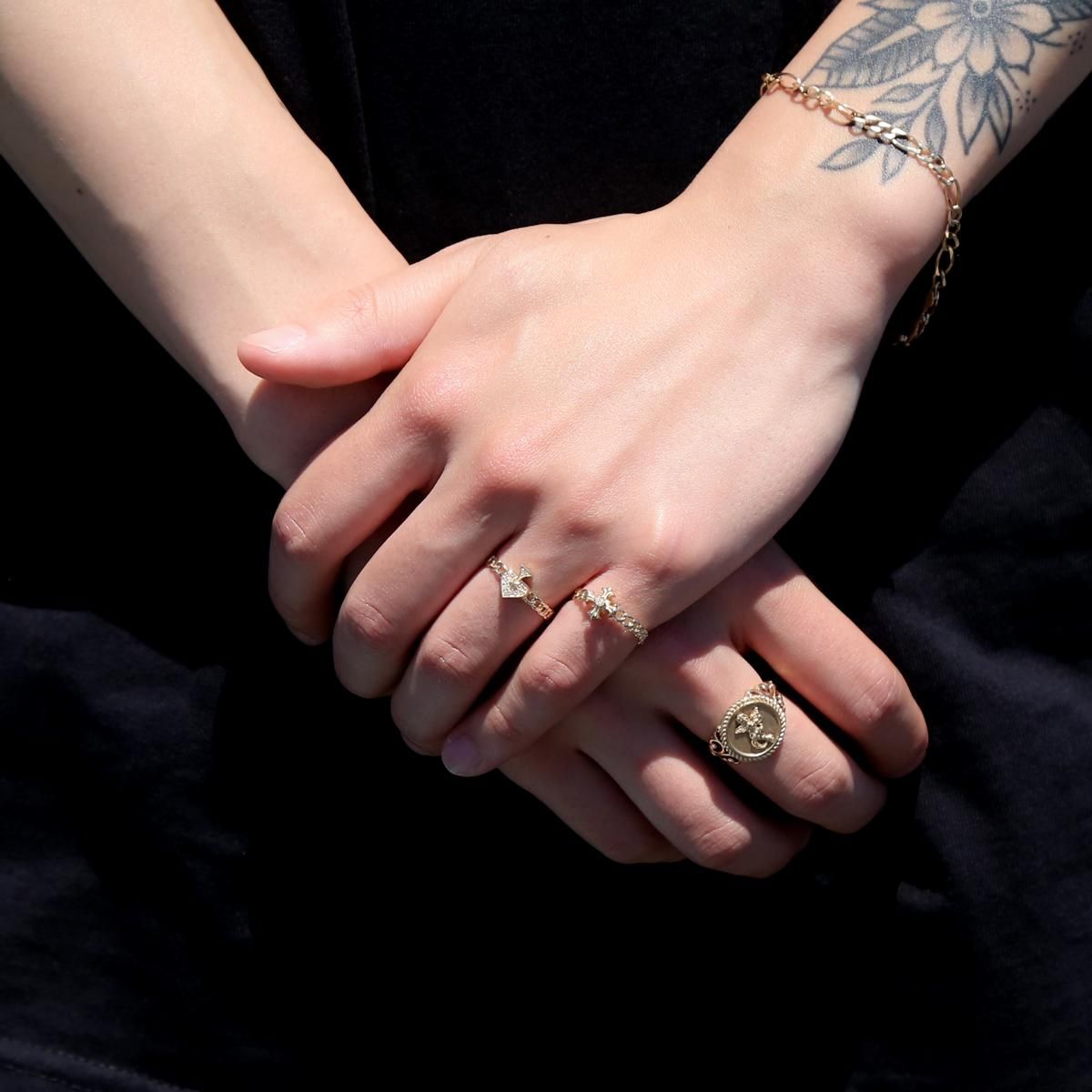 ダイヤモンド 10K イエローゴールド リング 9号-13号 1-11209-01