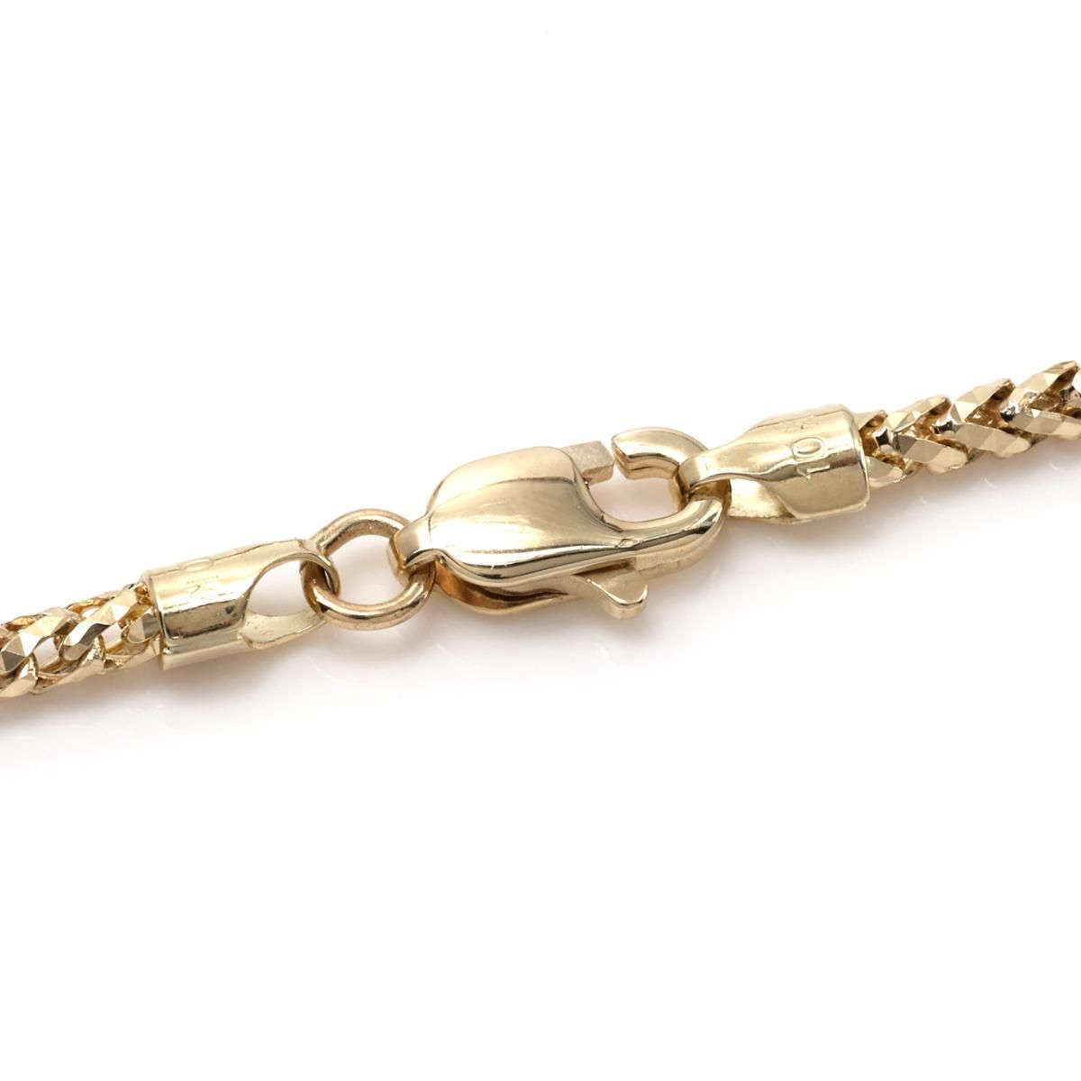 10K イエローゴールド フランクリンブレスレット 幅2mm 19cm KKP6613
