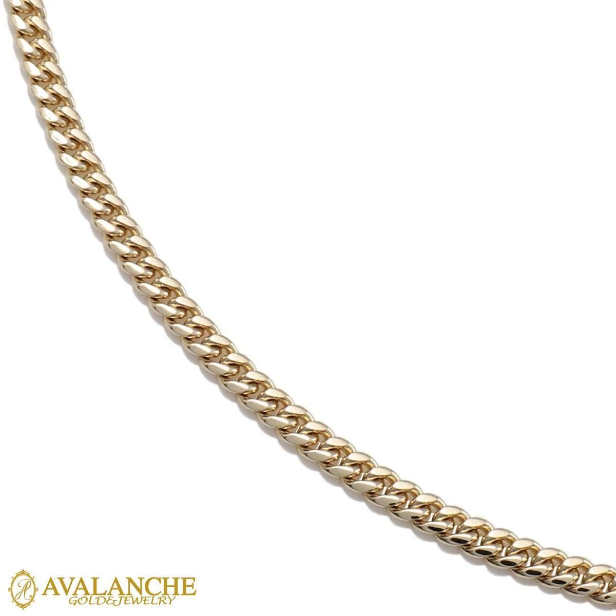 10K イエローゴールド マイアミネックレス 幅2mm 45cm-60cm KKP7455