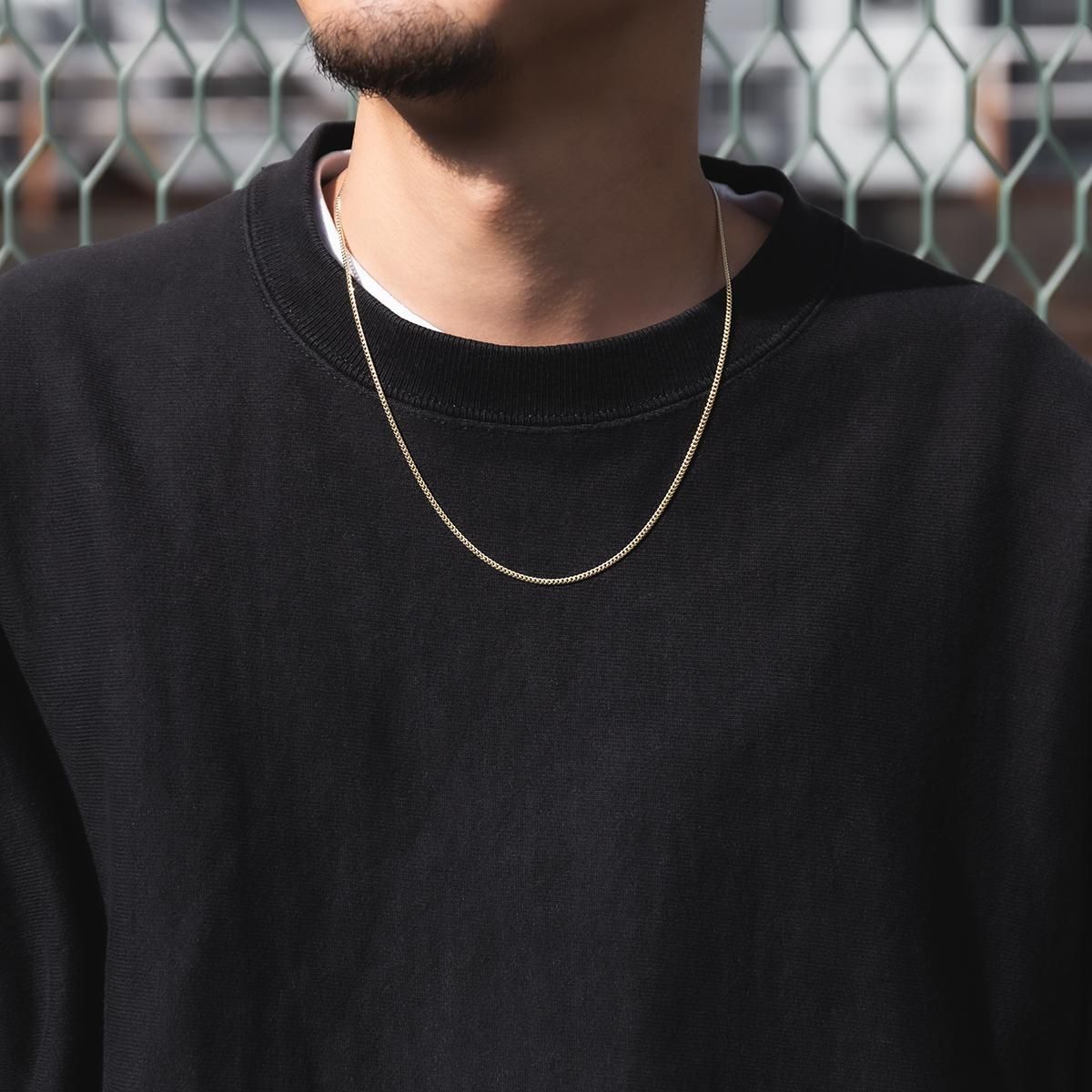 10K イエローゴールド マイアミネックレス 幅2mm 45cm-60cm KKP7455