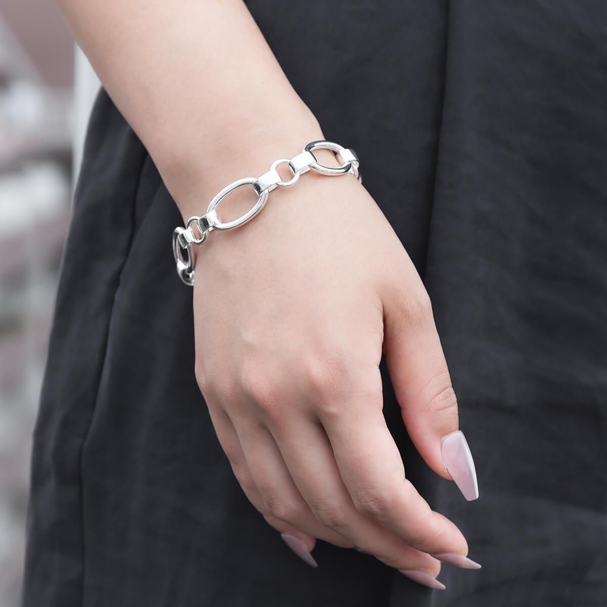 シルバー ブレスレット 幅13mm 19cm-22cm GIU541 - AVALANCHE OFFICIAL