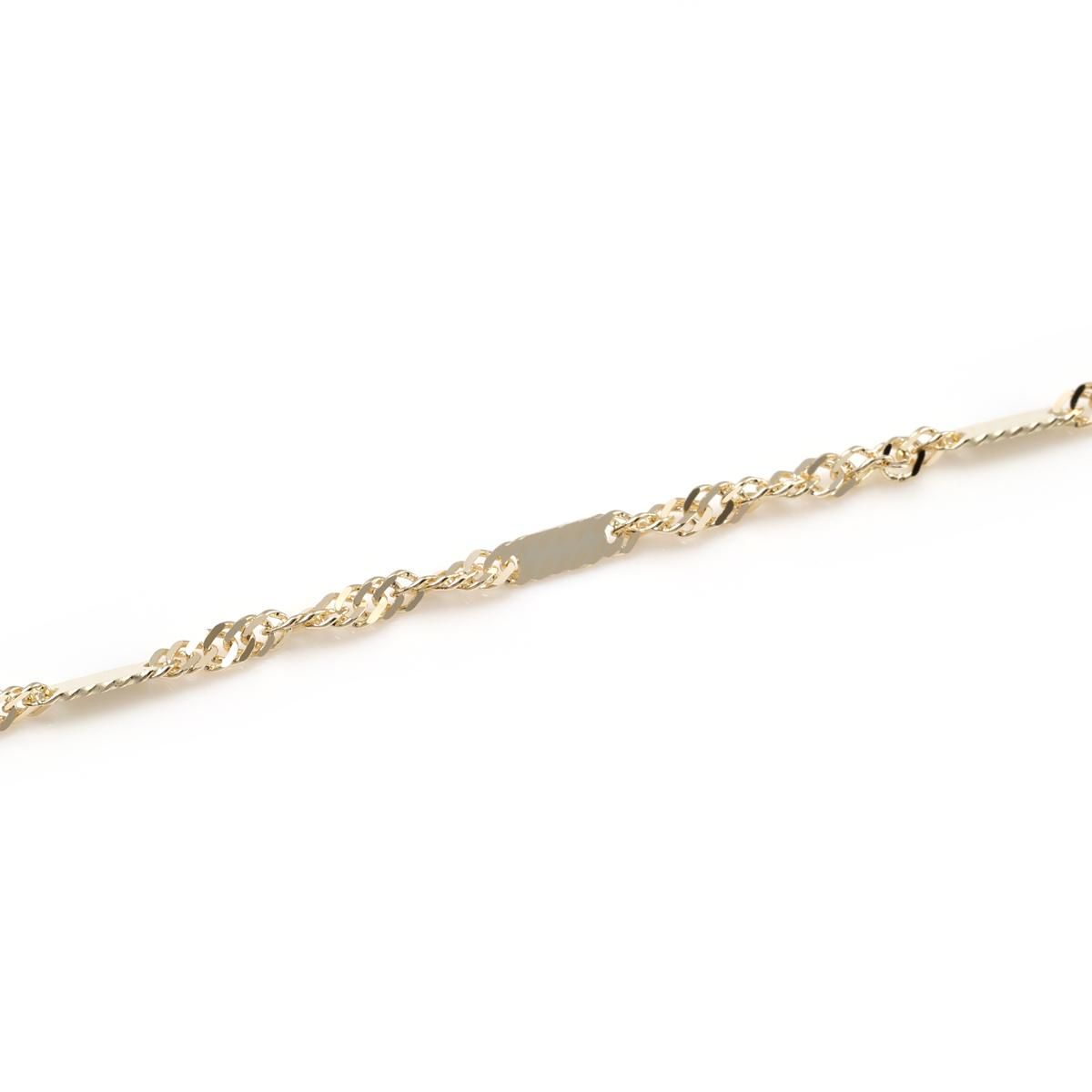 10K イエローゴールド スクリューネックレス 幅1.7mm 40cm-55cm