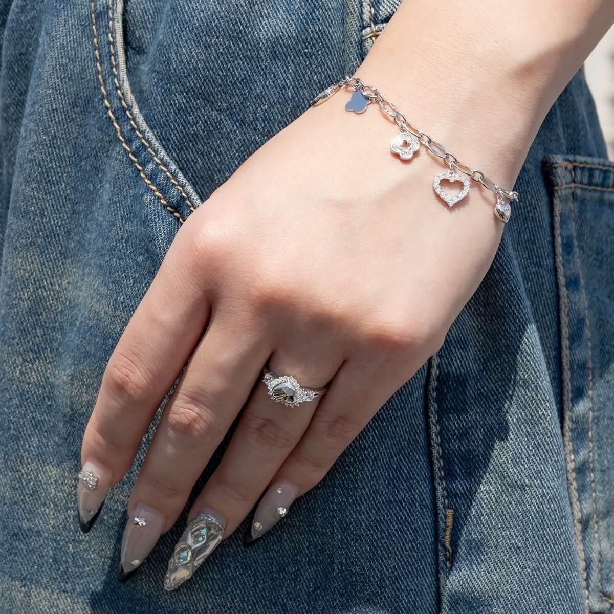 シルバー ブレスレット 幅4.2mm 15cm-17cm ABR6022 - AVALANCHE