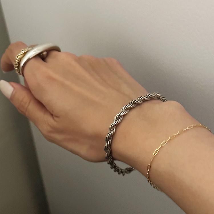コンビツイストチェーンブレスレット シルバー ヴィンテージ