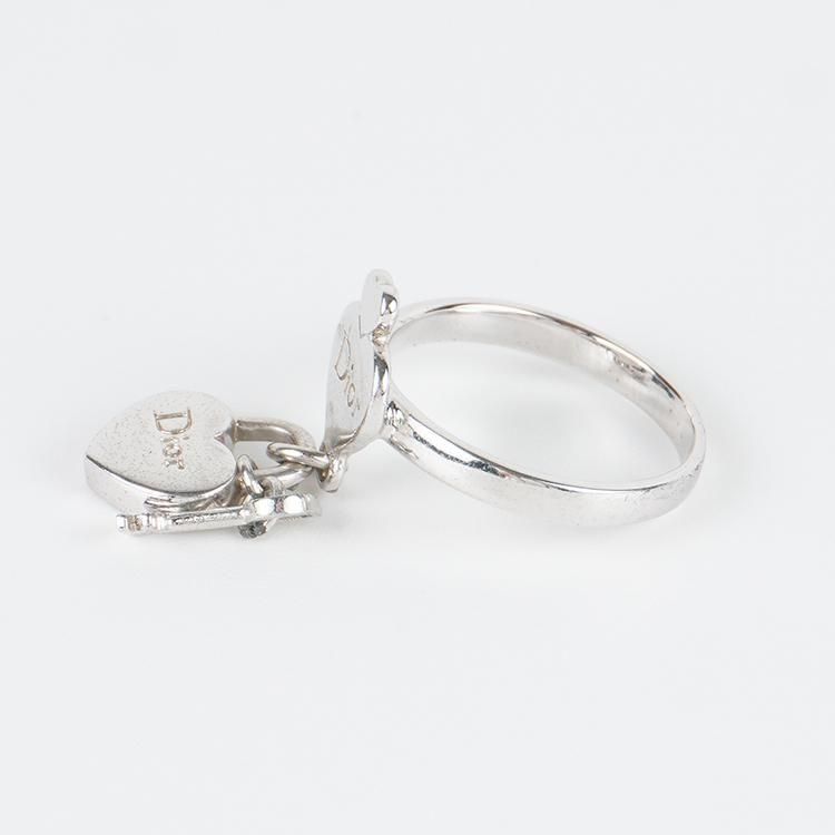 Dior ディオール ハートキーチャームリング シルバー ヴィンテージ