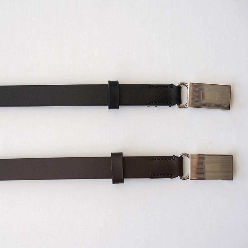 26 S/S】【AURALEE】SLIDE BUCKLE BELT BLACK - THIRTY' THIRTY' STORE