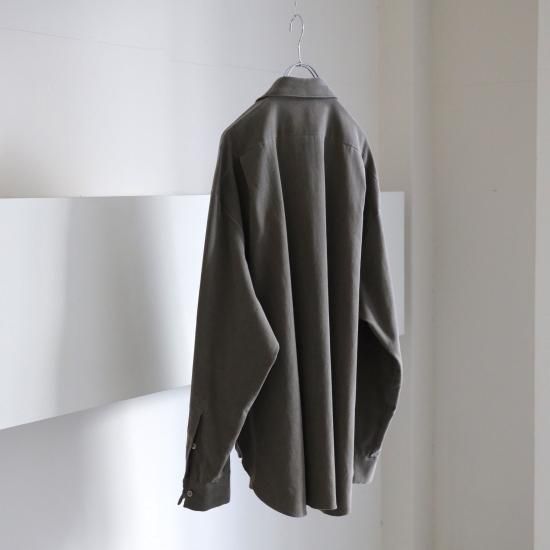 Blanc YM / Summer Corduroy Skipper Shirt(DULL GRAY)通販サイト