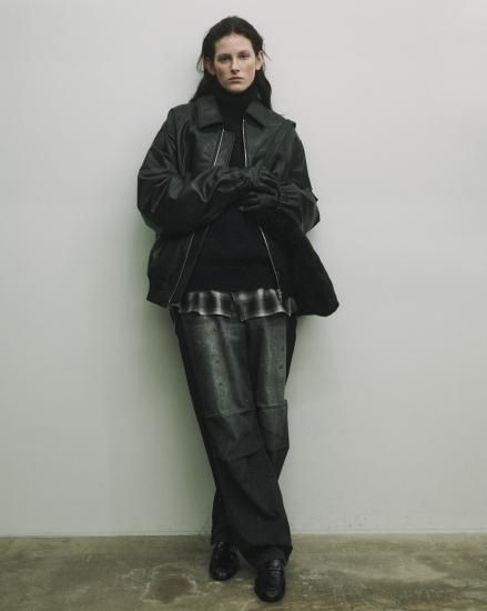 ssstein | シュタイン LEATHER ZIP SHORT JACKET(BLACK) / レザー