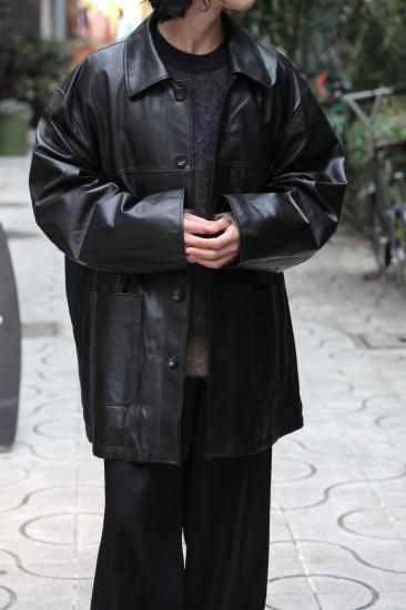 ssstein | シュタイン LEATHER CAR JACKET(BLACK) / レザーカー