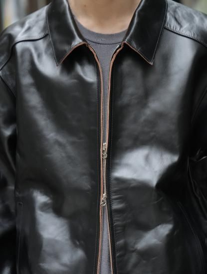 ANCELLM | アンセルム H.L ZIP UP JACKET(BLACK) / ホースレザージップ