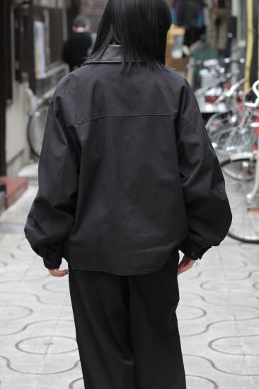ssstein | シュタイン SULFUR DYED BRUSHED CHINO ZIP JACKET(BLACK