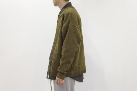YASHIKI / Hisetsu Cardigan(OLIVE) | ヒセツカーディガン(オリーブ