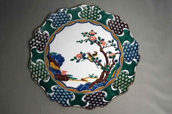 三ツ井為吉作 古九谷花鳥飾皿 - 九谷焼 製造販売専門店 磁器工房FUKUKYU
