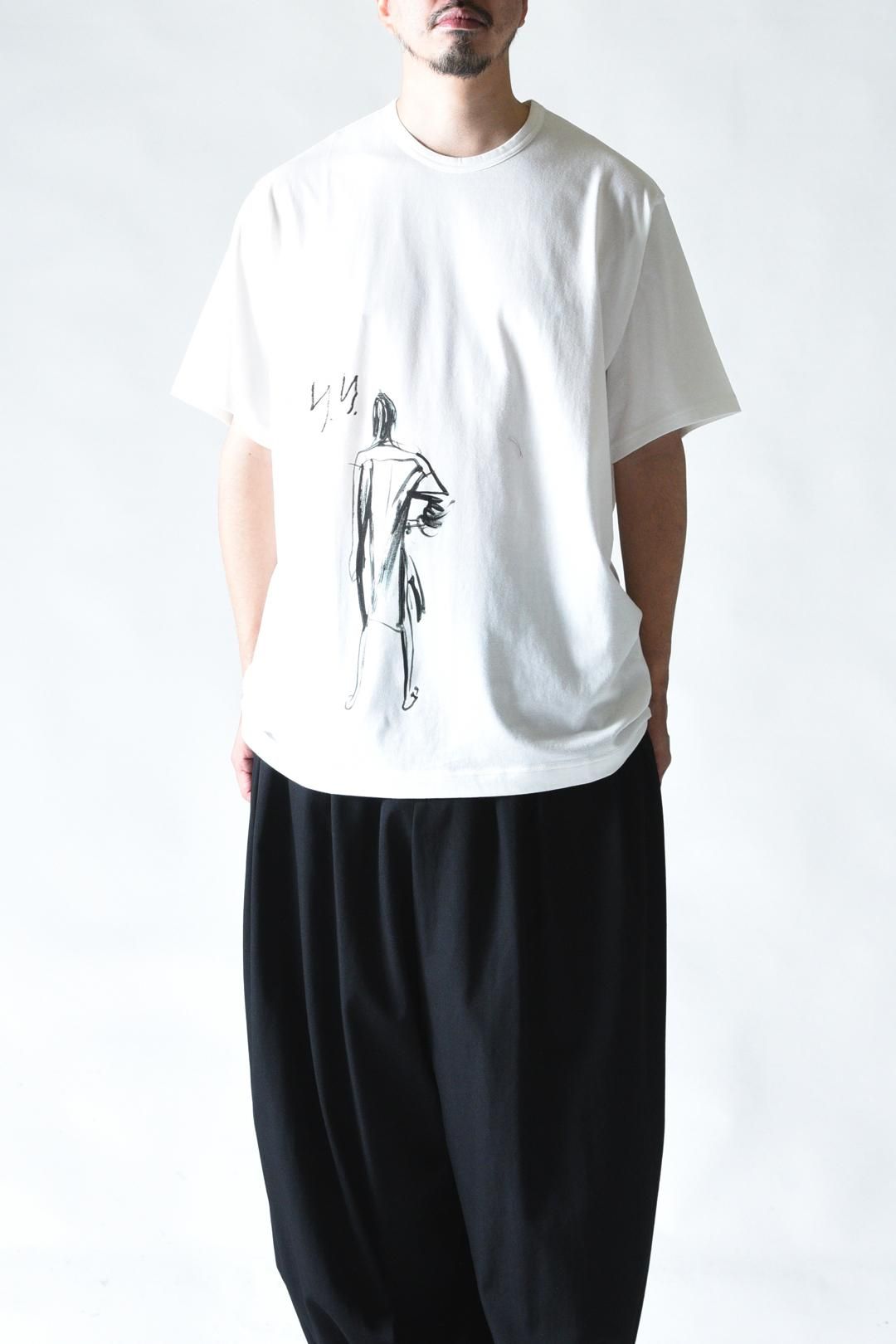 Yohji Yamamoto POUR HOMME 「デッサン画」プリントハーフスリーブ