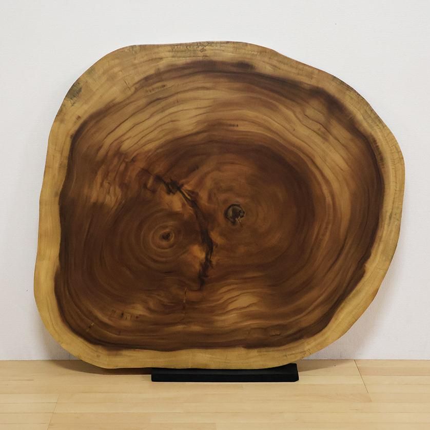 モンキーポッド輪切りダイニングテーブル ＜ウレタン塗装＞ 「脚付き