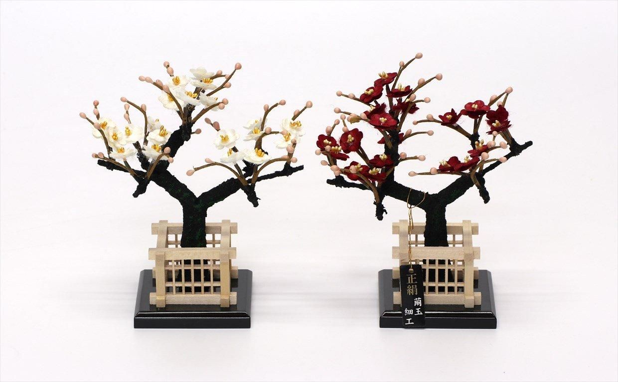 花 繭玉細工 紅白梅 2号 - 人形舗 福順号オンラインショップ | 雛人形