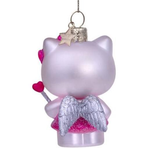 ハローキティ 「魔法の杖と羽」ガラス製クリスマスオーナメント by