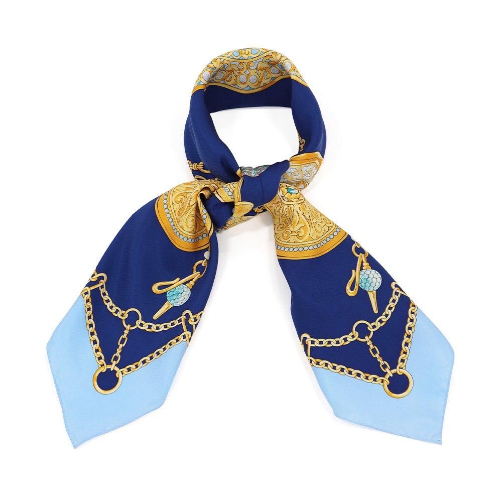 懐中時計(CET-052) 伝統横濱スカーフ 大判 シルクツイル スカーフ