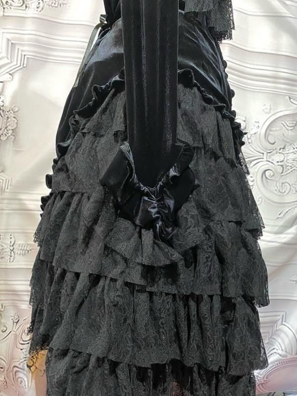◇受注商品◇ゴシックエレガンス調アシンメトリー堕天使ドレスセット