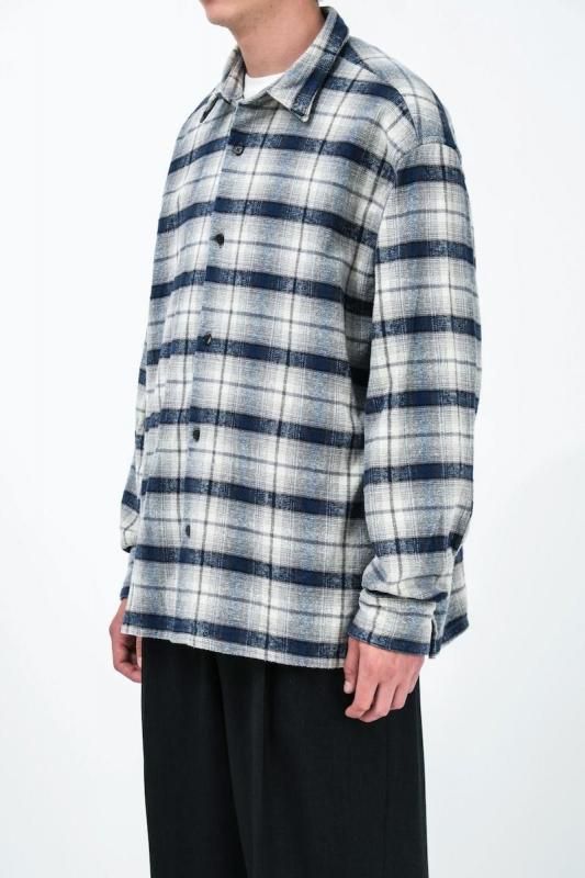 A.PRESSE] アプレッセ Vintage Cotton Silk Nep Twill Check Shirt