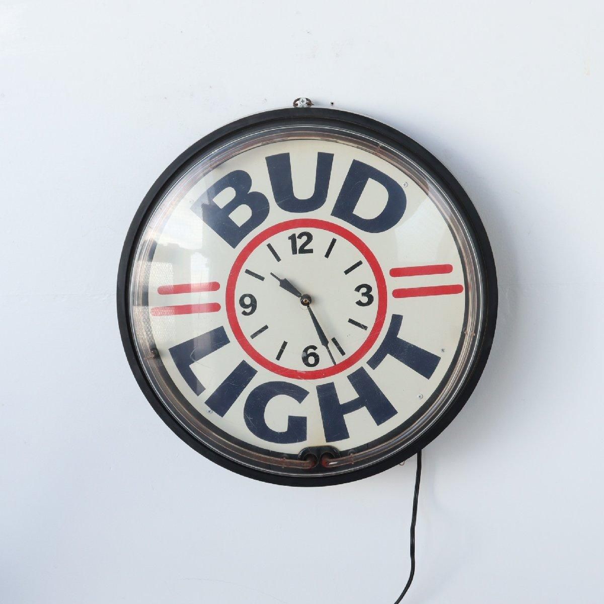 ネオンクロック ヴィンテージ BUDLIGHT アメリカ 壁掛け時計 USA