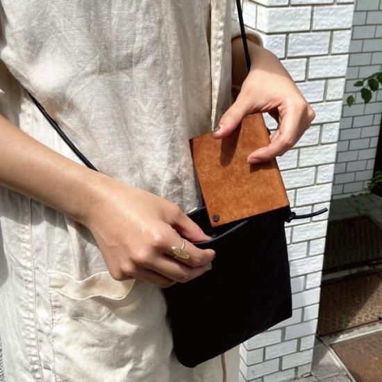 フレキシブルウォレット / ダークブラウン - 革コインウォレット