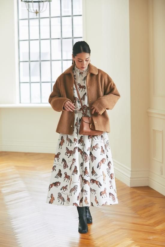 40％off】ホースプリントスカート(オフホワイト) - seventen