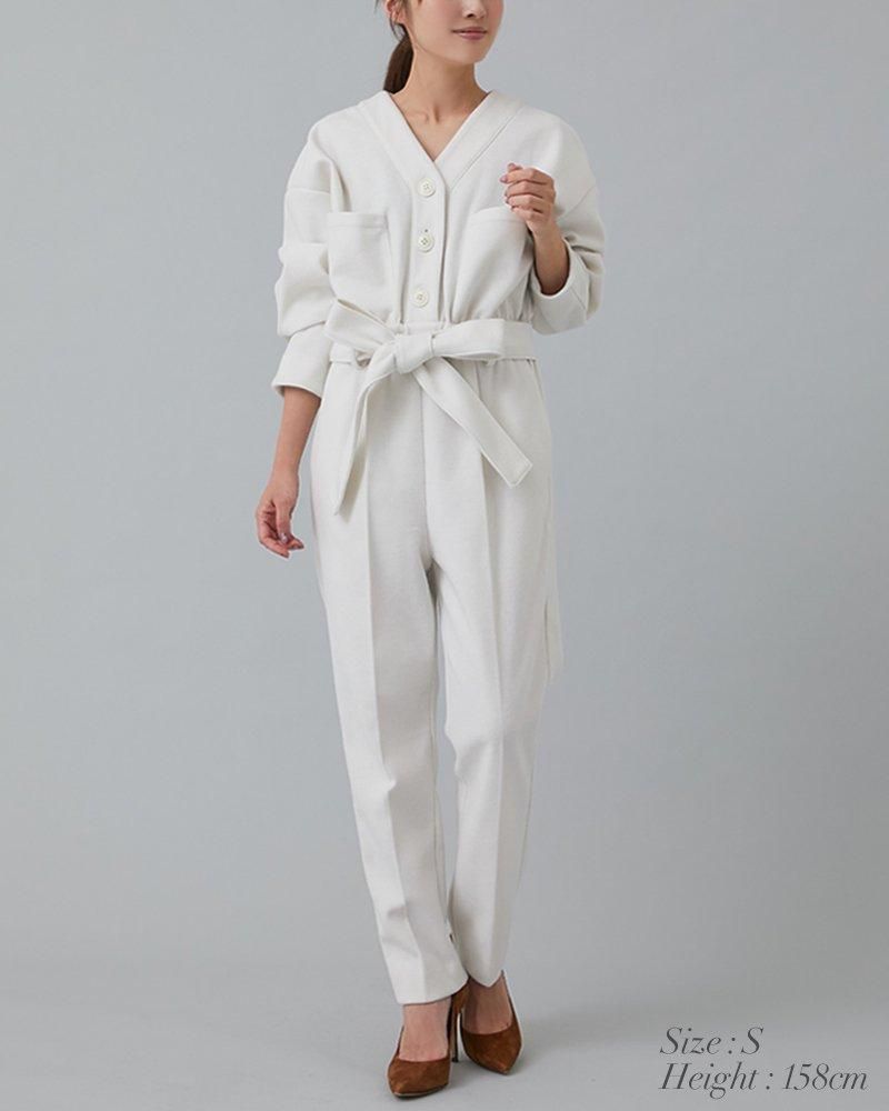 ウールライクオールインワン(オフホワイト) - seventen