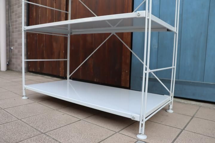 無印良品(MUJI)の人気の3段スチールユニットシェルフです！2人暮らしに