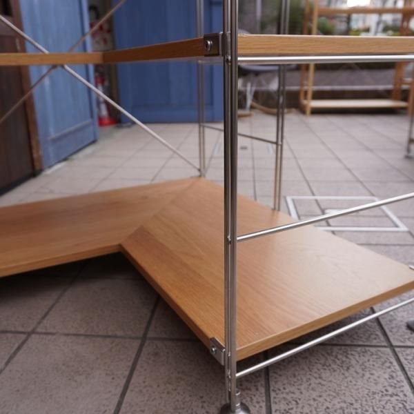 無印良品(MUJI)の人気のオーク材×ステンレス 3段コーナーユニット