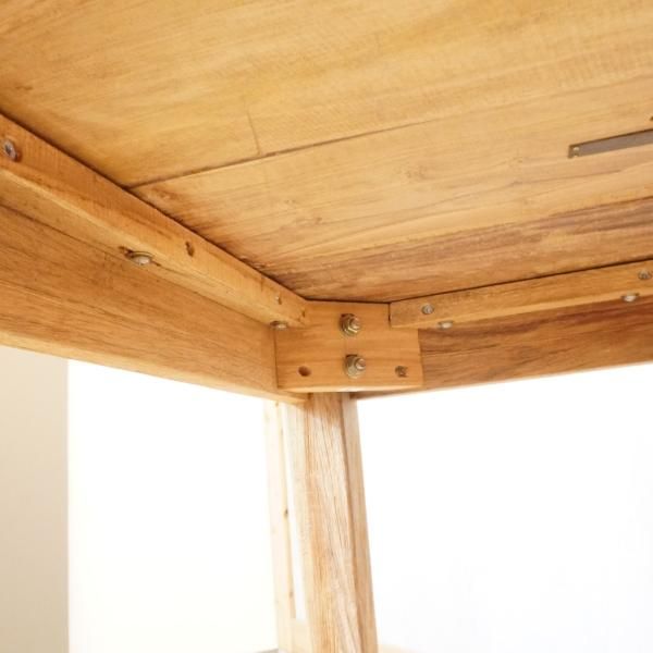 展示品◇old maison(オールドメゾン)のチーク無垢材 ラウンドテーブル