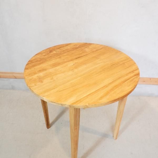 展示品◇old maison(オールドメゾン)のチーク無垢材 ラウンドテーブル