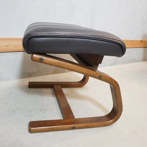 値下げ/FUJI FURNITURE(冨士ファニチア) の回転式 本革リクライニング