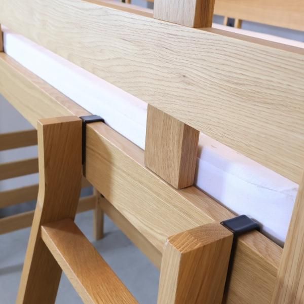 人気の無印良品(MUJI)のオーク材セミシングルハイベッド/マットレス