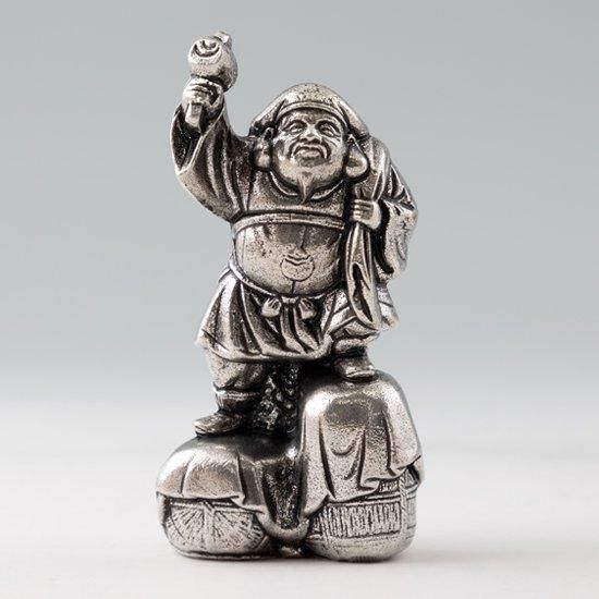 錫 置物 七福神 大黒様 黒漆加工 [No.194-2]｜薩摩錫器工芸館