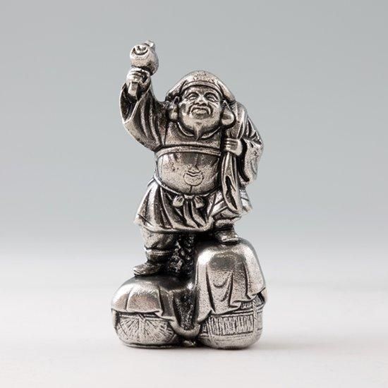 錫 置物 七福神 大黒様 黒漆加工 [No.194-2]｜薩摩錫器工芸館