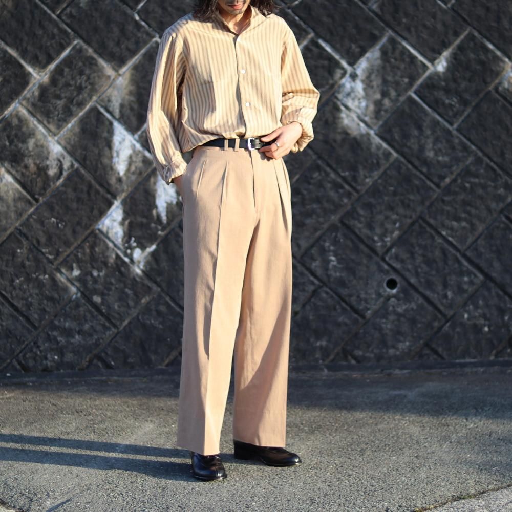 MAATEE&SONS BAND COLLAR SHIRT - DIMPLE