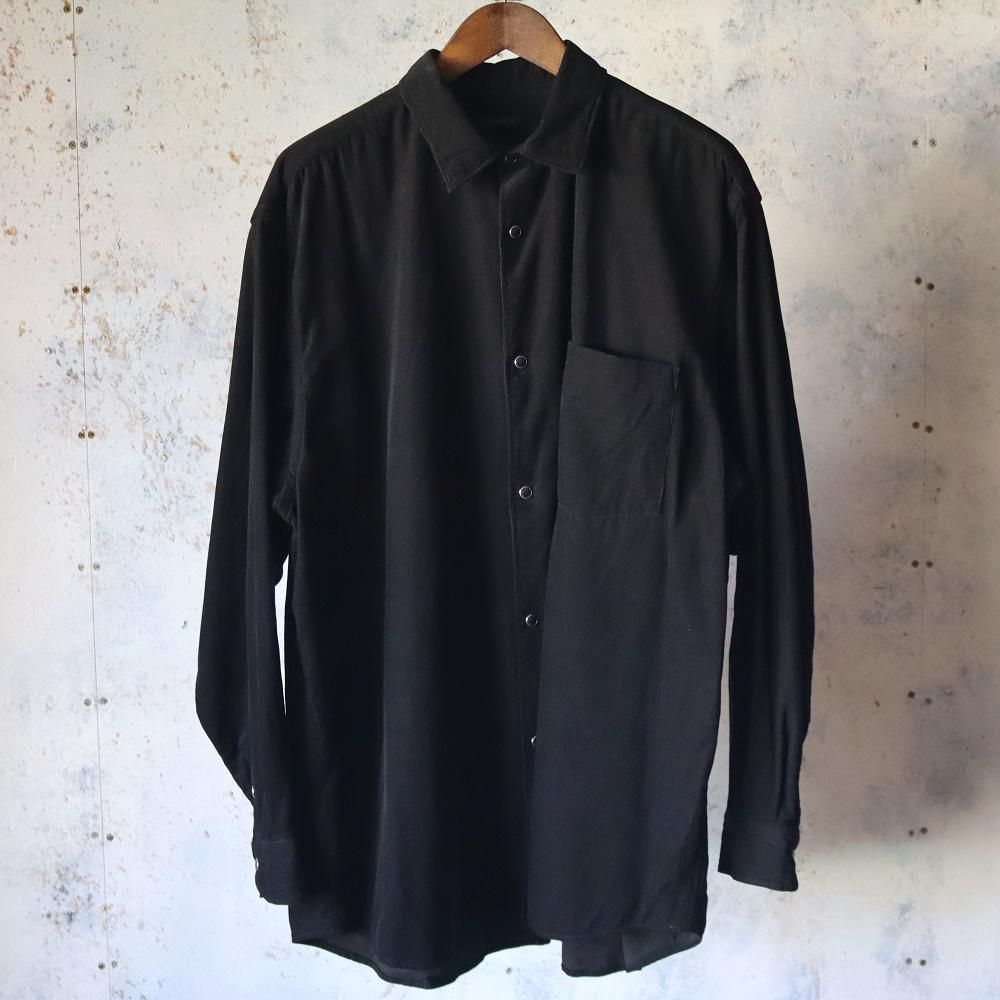 COMOLI コーデュロイ コモリシャツ(Black) - DIMPLE