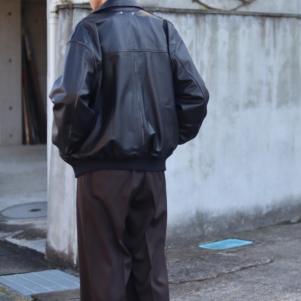 ssstein COW LEATHER VINTAGE FLIGHT JACKET(Black) - DIMPLE