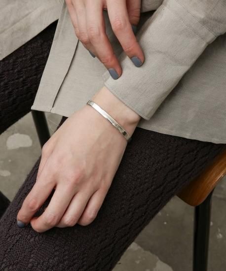 20/80 | STERLING SILVER ID BANGLE 5mm width | hazy
