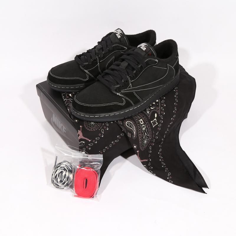 TRAVIS SCOTT × NIKE | AIR JORDAN 1 LOW - BLACK PHANTOM - NEWEST